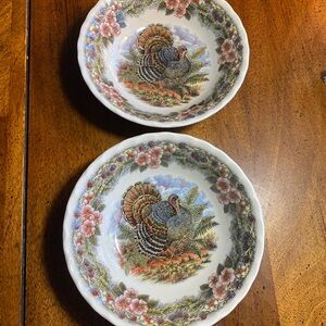 2 Churchill Thanksgiving 6 3/8” Bowls